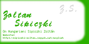 zoltan sipiczki business card